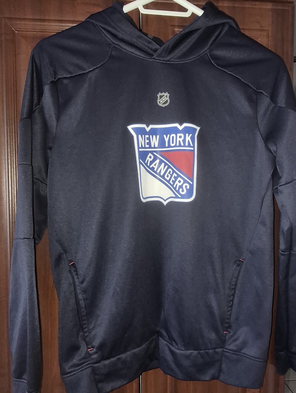 New York Rangers Navy Men's Youth Size Pullover Hoodie NHL Koys XL